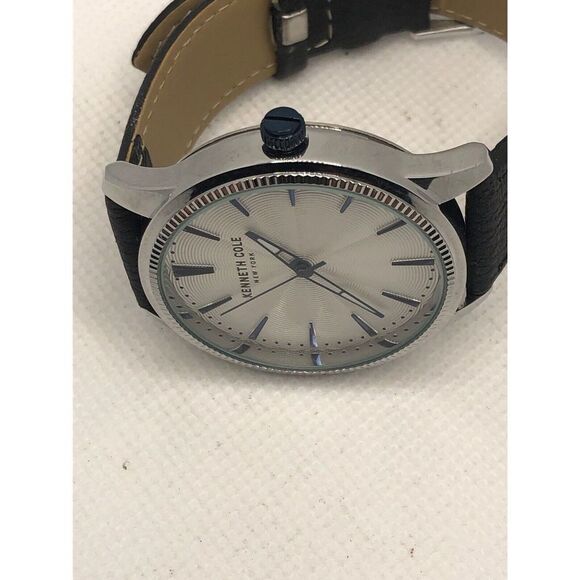 Kenneth Cole KC50877001 Unisex Leather Analog Silver Dial Quartz Watch OL134 - Picture 6 of 9